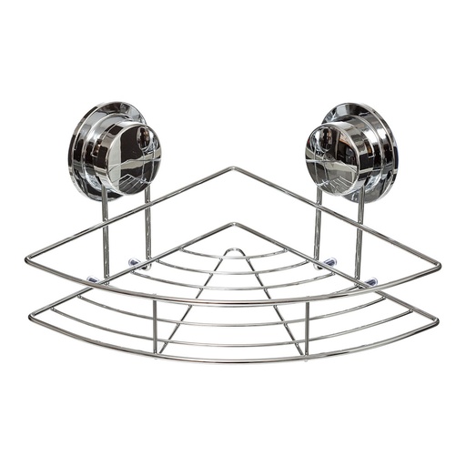Estantería de Esquina 5five Simply Smart Metal 22 x 22 x 11,5 cm Con Ventosas Baño y ducha