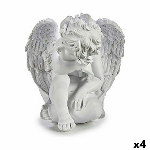 Figura Decorativa Krist+ K1912597 Blanco 24 x 27 x 28 cm (4 Unidades)