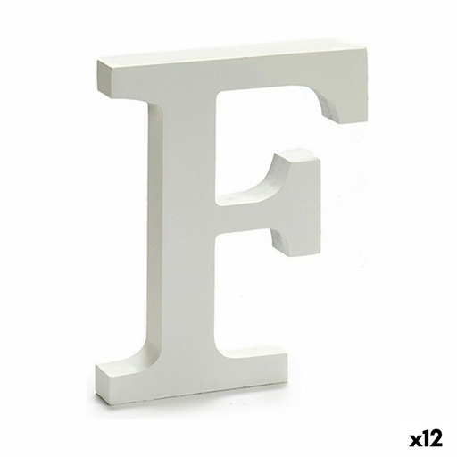Letter Pincello F White 1,8 x 21 x 17 cm (12 Units)