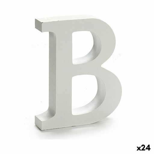 Letra Pincello B Blanco 2 x 16 x 14,5 cm (24 Unidades)