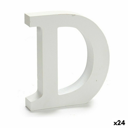 Letra Pincello D Blanco 2 x 16 x 14,5 cm (24 Unidades)