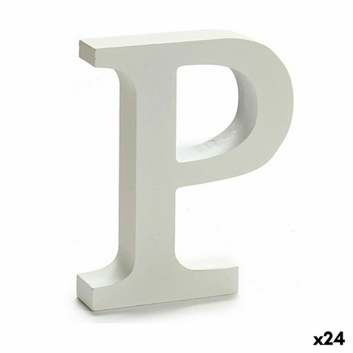 Letra Pincello P Blanco 2 x 16 x 14,5 cm (24 Unidades)