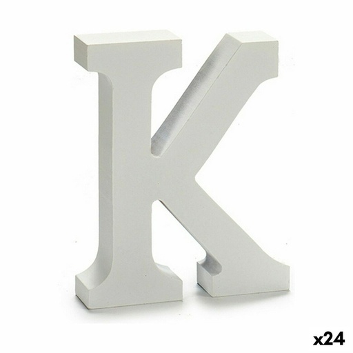 Letter Pincello K White 2 x 16 x 14,5 cm (24 Units)