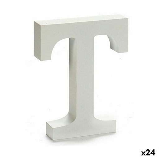 Letter Pincello T White 2 x 16 x 14,5 cm (24 Units)