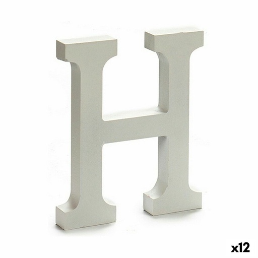 Letra Pincello H Blanco 1,8 x 21 x 17 cm (12 Unidades)