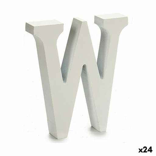Letra Pincello W Blanco 2 x 16 x 14,5 cm (24 Unidades)