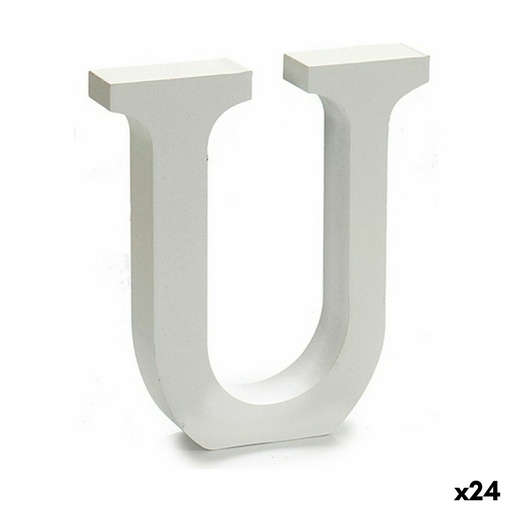 Letter Pincello U White 2 x 16 x 14,5 cm (24 Units)