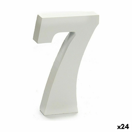 Número Pincello 7 Blanco 2 x 16 x 14,5 cm (24 Unidades)