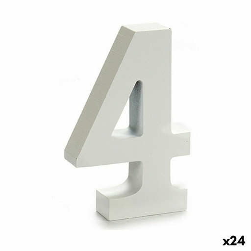 Número Pincello 4 Blanco 2 x 16 x 14,5 cm (24 Unidades)