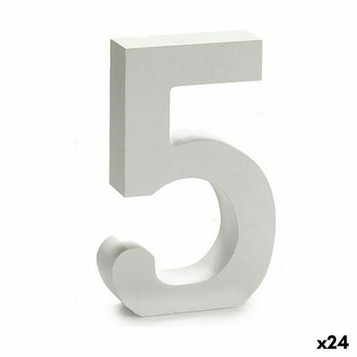 Número Pincello 5 Blanco 2 x 16 x 14,5 cm (24 Unidades)