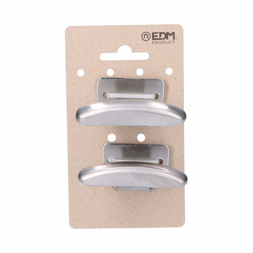 Colgador EDM 85576 Acero Inoxidable Ropa 2 Unidades