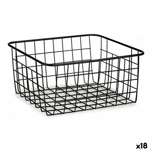 Cesta Multiusos Kinvara W6699-5 Negro Acero 22 x 12,7 x 28,5 cm (18 Unidades)