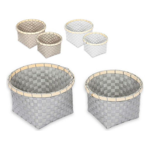 Cesta Multiusos Confortime Redonda 26 x 26 x 17 cm 2 Piezas (2 Unidades)