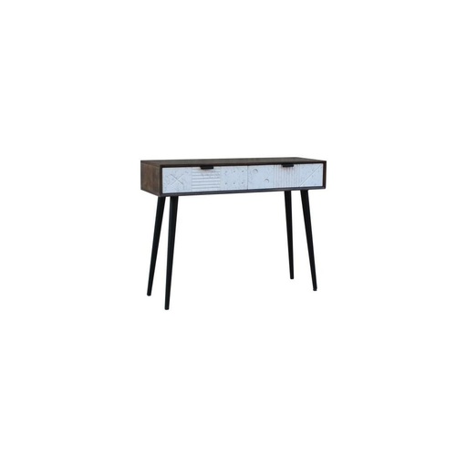 Recibidor DKD Home Decor Blanco Negro Wengue 105 x 35 x 77 cm