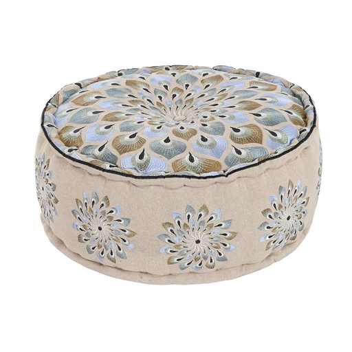 Pouffe DKD Home Decor Blue Beige