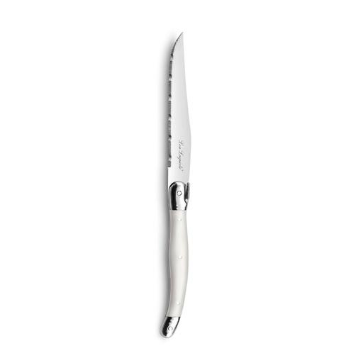 Set de Cuchillos para Carne Lou Laguiole Rustic Blanco Metal 13 cm Carnes (6 Unidades)