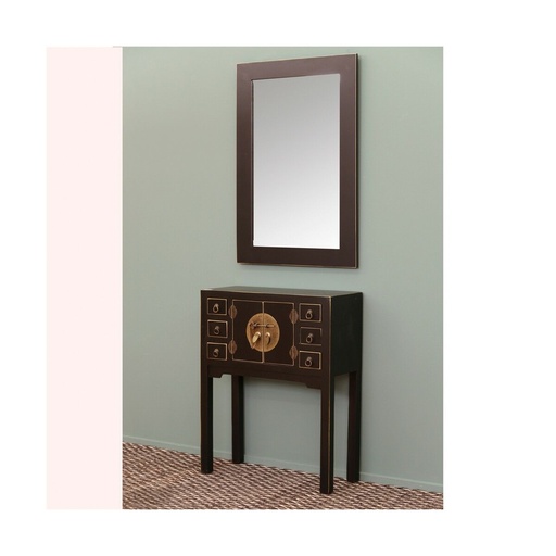 Recibidor ORIENTE Negro Dorado 63 x 26 x 80 cm
