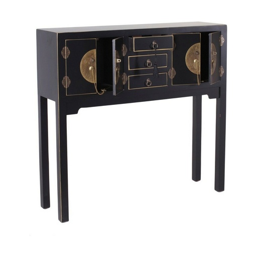 Recibidor ORIENTE Negro Dorado 95 x 26 x 90 cm