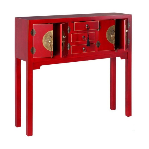 Recibidor ORIENTE Rojo Dorado 95 x 26 x 90 cm
