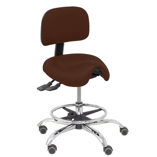 Stool Zarza Piqueras y Crespo 463CRRP Dark brown PVC
