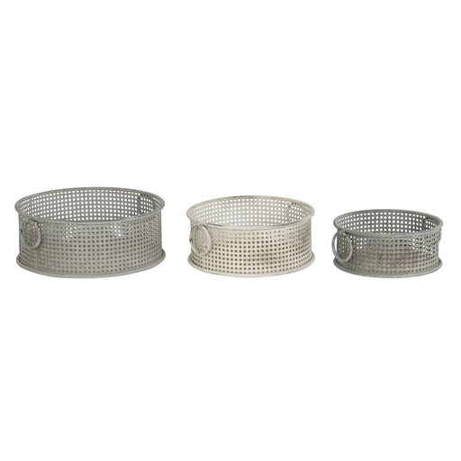 Juego de Cajas Decorativas DKD Home Decor Multicolor Metal Vintage (3 Piezas)