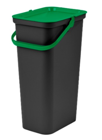 Cubo de Basura para Reciclaje Tontarelli Moda Verde 38 L