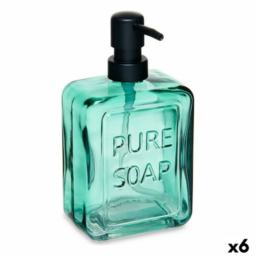 Dispensador de Jabón Berilo Pure Soap Verde Cristal 570 ml 10 x 18 x 6 cm (6 Unidades)