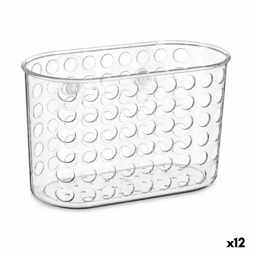 Bath Organiser Caddy Berilo 54160 Transparent PVC Plastic 19,3 x 12 x 9 cm (12 Units)