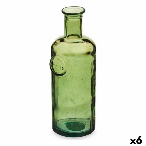 Botella Stamp Verde 11,7 x 33,5 x 11,7 cm Decoración (6 Unidades)