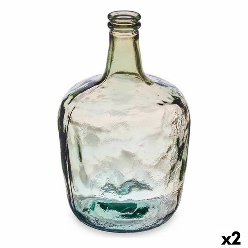 Decorative bottle Gift Decor 2255/08-CH Champagne Smooth 8 L 19,5 x 35,5 x 19,5 cm Decoration (2 Units)