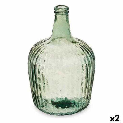 Decorative bottle Gift Decor 2255/08R-CH Champagne Stripes 8 L 22 x 37,5 x 22 cm Decoration (2 Units)