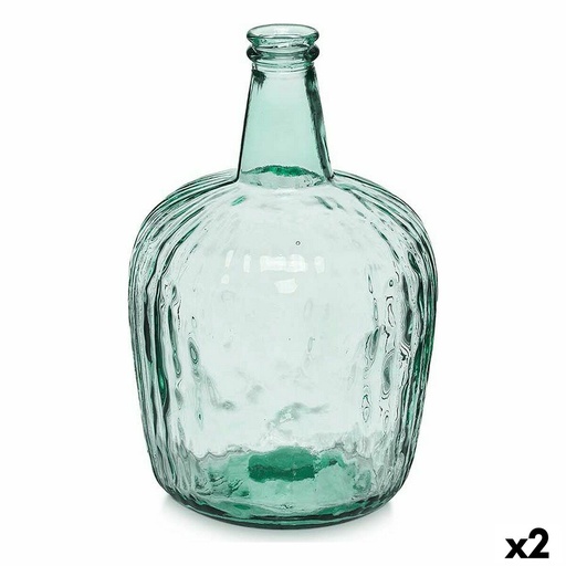 Botella decorativa Gift Decor 2255/08R Transparente Rayas 8 L 14 x 44 x 13 cm 20 x 37,5 x 20 cm Decoración (2 Unidades)