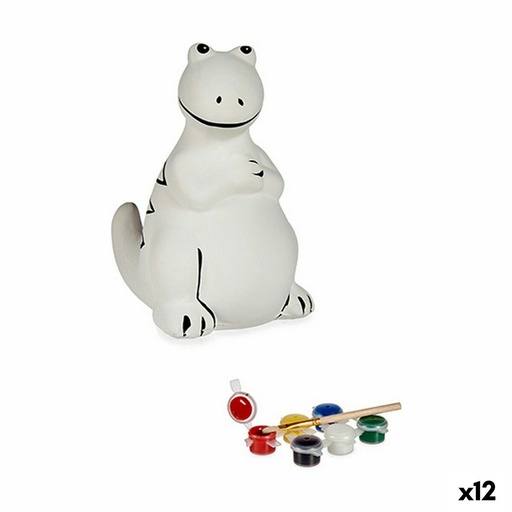 Paint Your Own Money Box Pincello BS435 BS435 Ceramic Dinosaur 8,5 x 13,2 x 11 cm 10 x 13,2 x 8 cm (12 Units)