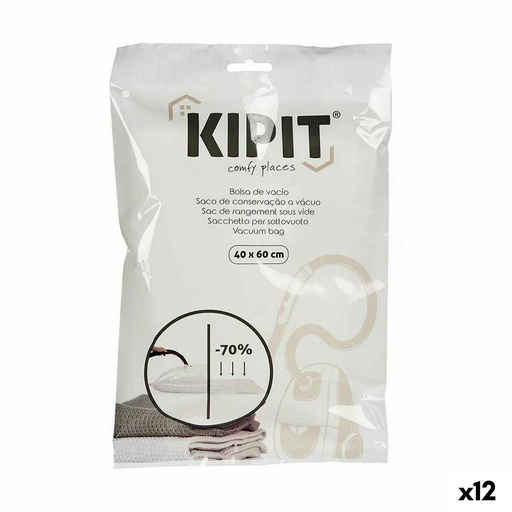 Bolsas de Vacío Kipit 54202 Transparente Plástico 40 x 60 cm (12 Unidades)