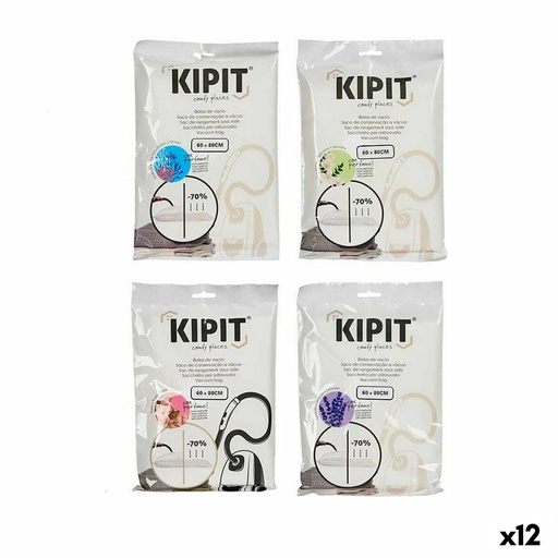Bolsas de Vacío Kipit 54209 Transparente Plástico 60 x 80 cm (12 Unidades)