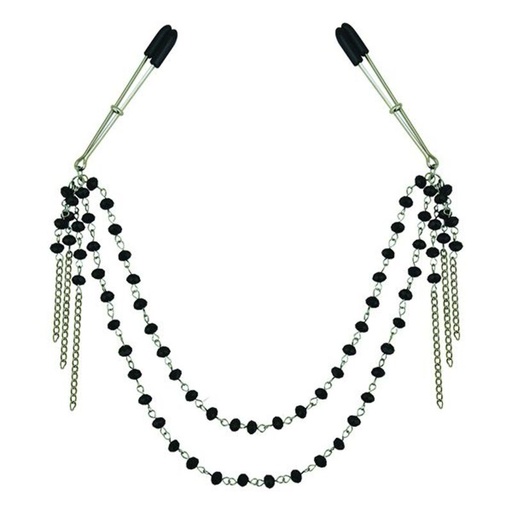 Pinzas para Pezones con Perlas Negras Midnight Sportsheets SS520-31