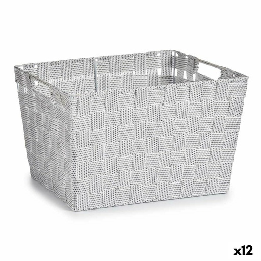 Cesto para la Ropa Kipit A3-6875 Blanco Tela 10 L 25 x 20 x 35 cm (12 Unidades)