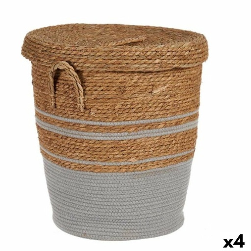 Cesto Gift Decor YY21620J03L1 Marrón Gris Algas marinas (4 Unidades)