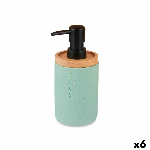 Dispensador de Jabón Berilo B5456BC-1 - 446 Menta Madera Resina Plástico 9,5 x 18,5 x 7,8 cm (6 Unidades)