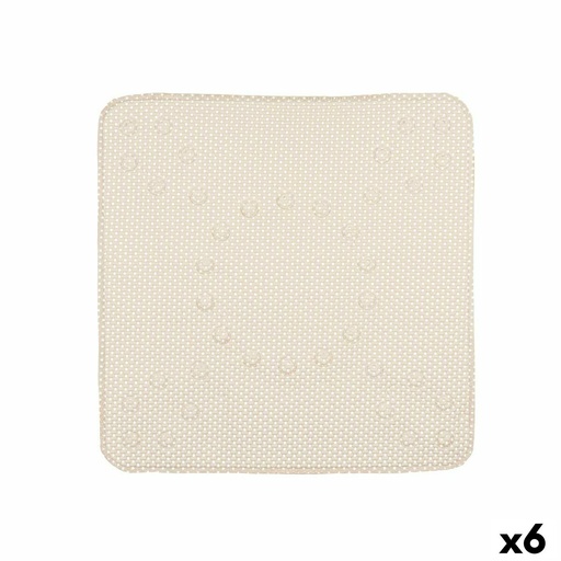 Alfombrilla Antideslizante para Ducha Berilo BM814-5353 - 322 Beige PVC 53 x 52,5 x 1 cm (6 Unidades)