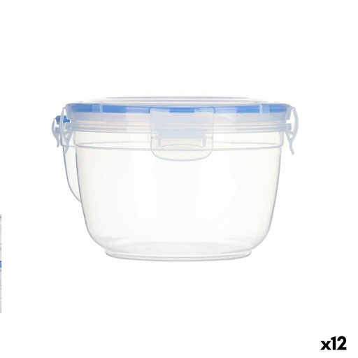 Fiambrera Hermética Leknes 30512 Transparente Polipropileno Cilindro 1,2 L 15,5 x 10,5 x 15,5 cm (12 Unidades)