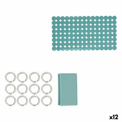 Set de Baño Berilo CN-B6032A-GREEN Verde PVC Polietileno EVA (12 Unidades)