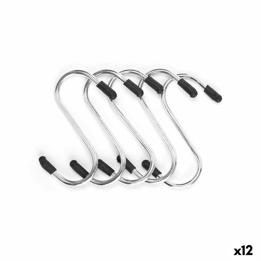 Gancho para colgar Kinvara 375 Plateado Metal 7 cm Set (12 Unidades)