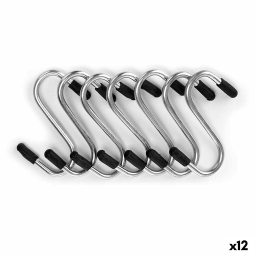Gancho para colgar Kinvara 376 Plateado Metal 4,7 cm Set (12 Unidades)