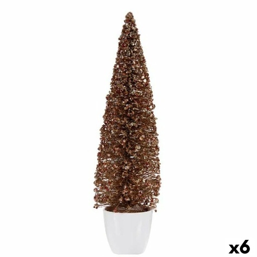 Árbol de Navidad Krist+ 2402/15-2-3 Bronce Dorado Plástico Árbol de Navidad 10 x 38 x 10 cm (6 Unidades)