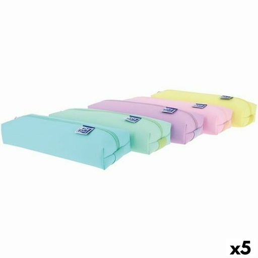 Estuche Escolar Oxford LIVE & GO Multicolor 22 x 4 x 4 cm (5 Unidades)