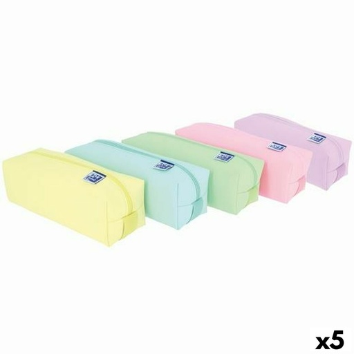 Estuche Escolar Oxford LIVE & GO Multicolor 22 x 8 x 7 cm (5 Unidades)