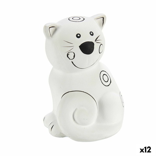 Hucha para Pintar Pincello 19280 Cerámica Gato 9 x 11,8 x 8,5 cm (12 Unidades)
