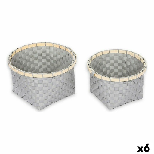 Cesta Multiusos Confortime Redonda 26 x 26 x 17 cm 2 Piezas (6 Unidades)