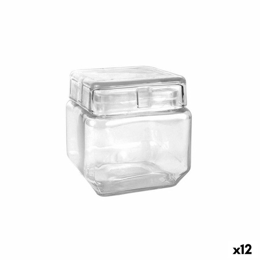 Tarro La Mediterránea Cuadrado 800 ml 0,8 L (12 Unidades)